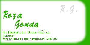 roza gonda business card